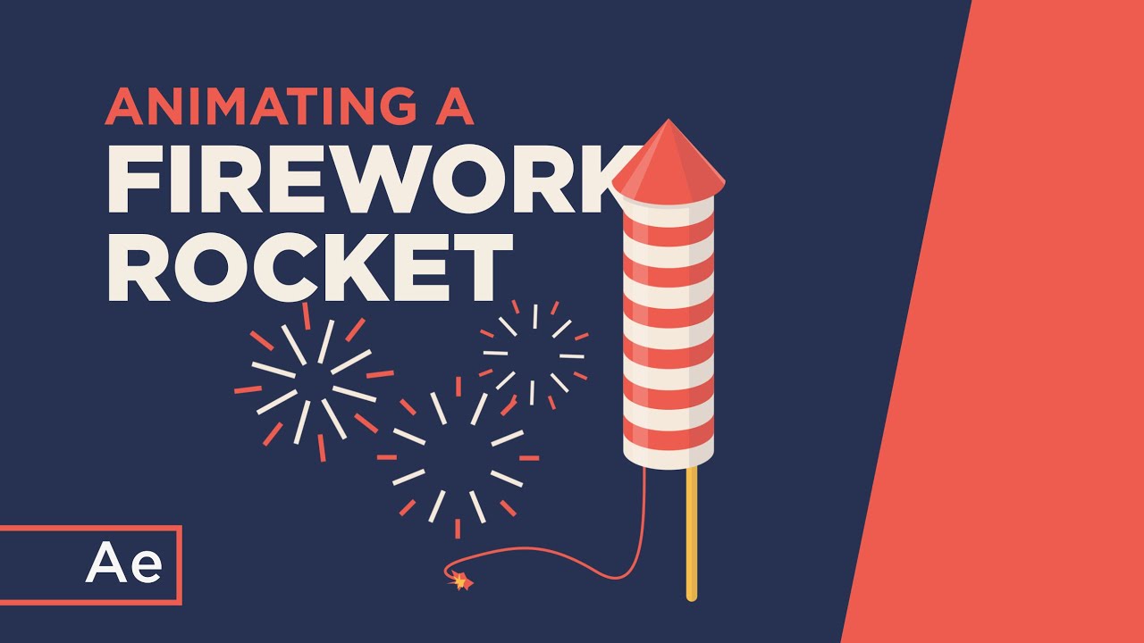 How To Animate a Firework Rocket (smoke, fire, stroke explosion) - After Effects Tutorial