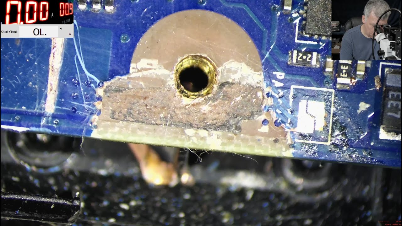 Acer Predator Helios not turning ON - Burned board layers repair - rerouting the main power rail