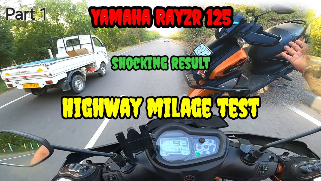 Highway Milage Test of Yamaha Rayzr 125 2024 | Full Throttle And Eco Mode | Shocking Result Part 1