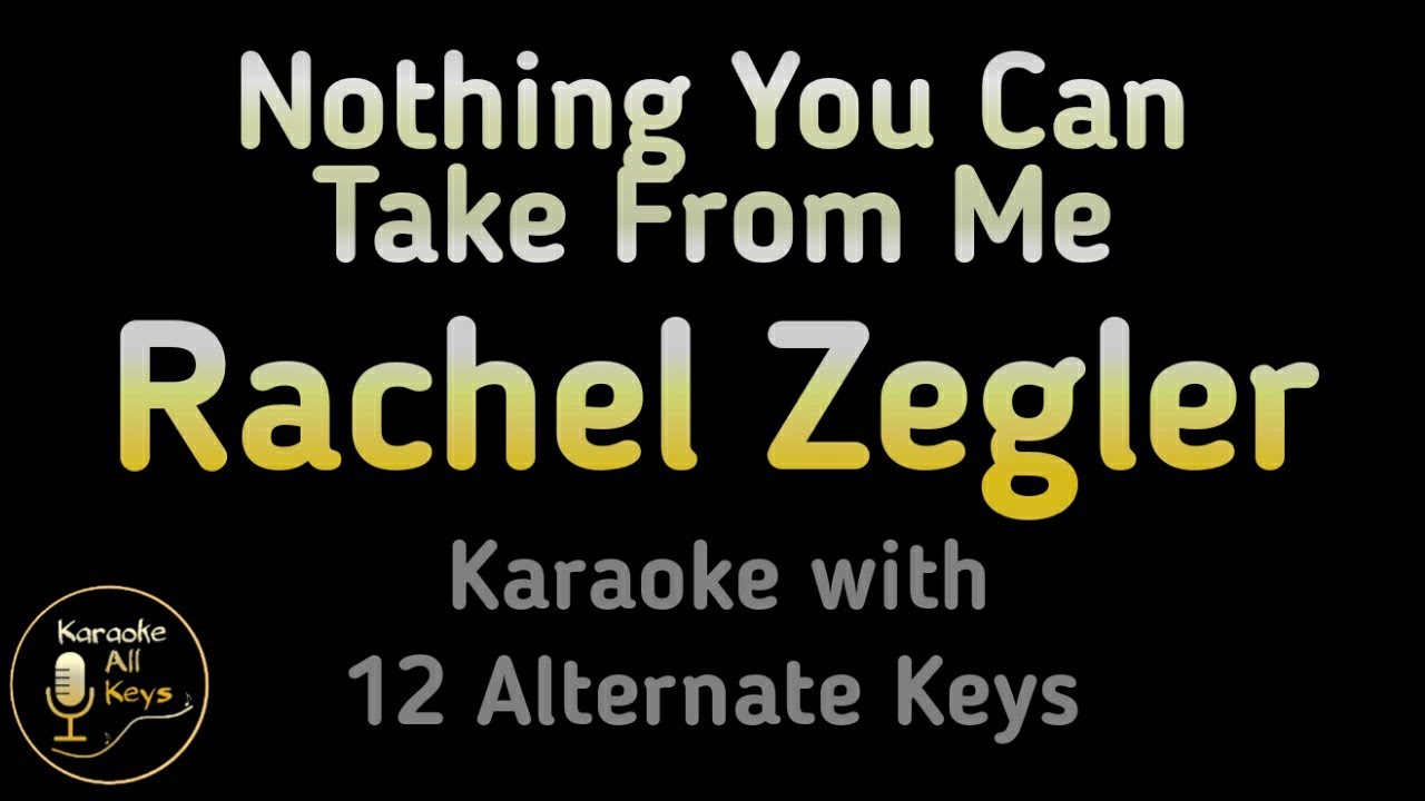 Rachel Zegler - Nothing You Can Take From Me Karaoke Instrumental Lower Higher Male & Original Key