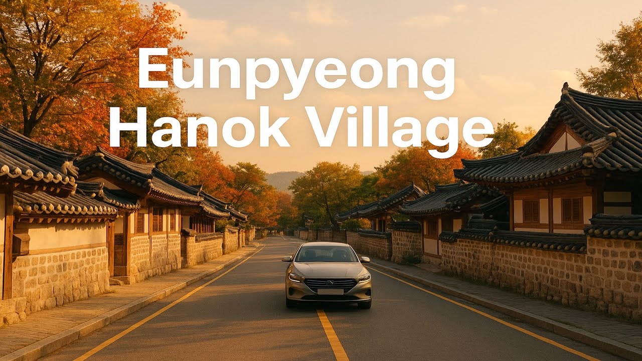 [Calm & Peaceful]  Scenic Drive through Seoul: Exploring Eunpyeong Hanok Village