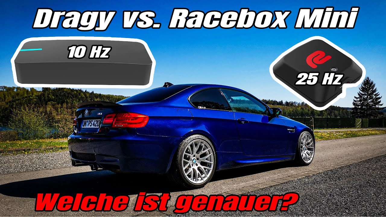 Dragy 10 HZ vs 25 HZ Racebox Mini vs Handy App | Zeiten messen | BMW E92 M3 Coup&eacute; | 420 PS