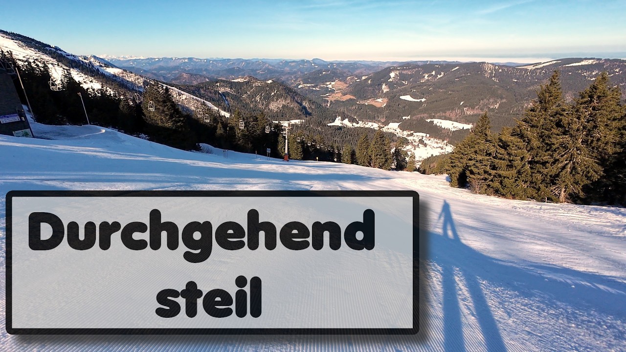 Durchgehend steil – Piste 1 Schwarz in Lackenhof ⛷️ | Große Ötscher Piste | POV 4K
