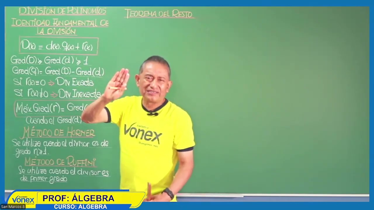 ➗✖️ ÁLGEBRA | 🔴 DIVISIÓN ALGEBRAICA - Semana 05 | Ciclo Anual 2026