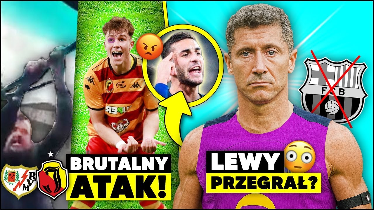to był BRUTALNY ATAK... Kibice Jagielloni ZAATAKOWALI Hiszpan&oacute;w! 😲 Lewy PRZEGRAŁ RYWALIZACJĘ?!