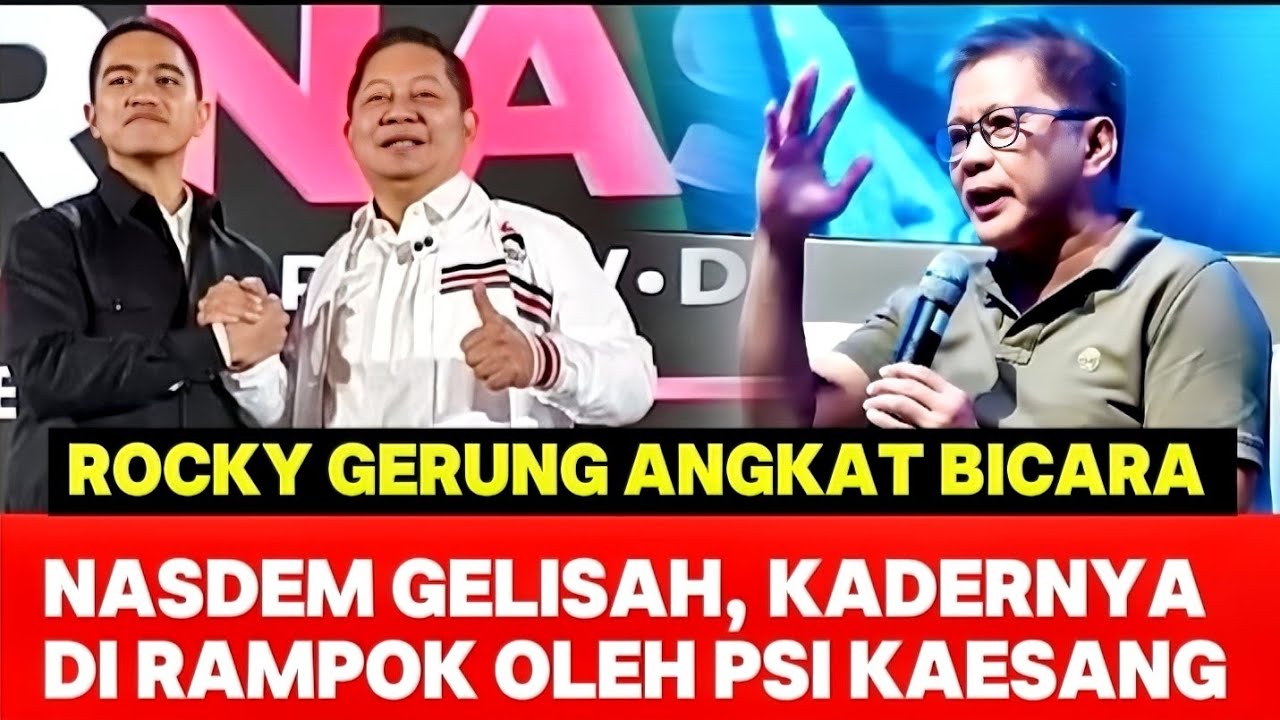 ROCKY GERUNG MENJADI PEMBICARA UTAMA DI PARTAI NASDEM, SINGGUNG KADER NASDEM DI RAMPOK PSI KAESANG 