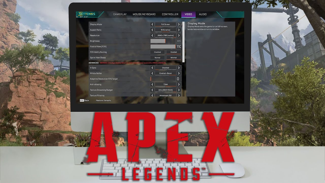 Apex Legends // Benchmark & Graphics Settings // I5 8400 & RTX 3070