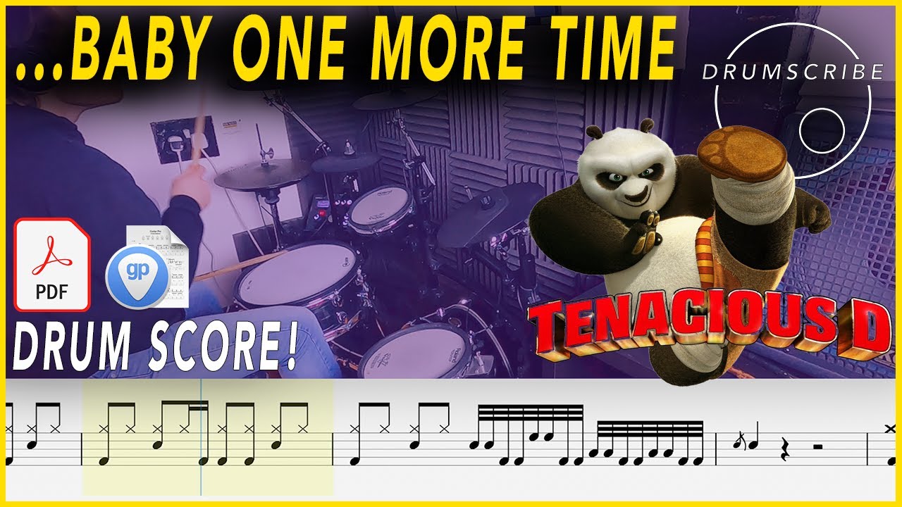 ...Baby One More Time - Tenacious D | DRUM SCORE Sheet Music | #246 DRUMSCRIBE