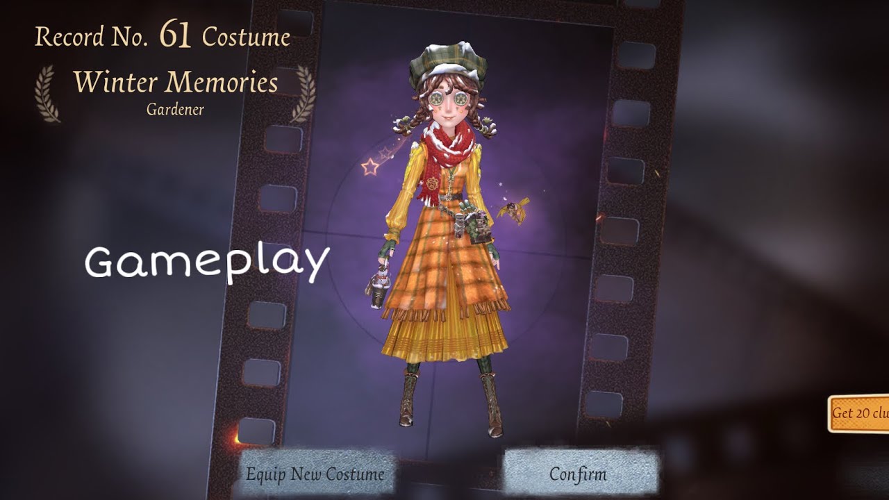 Identity V Gardener “Winter Memories” Costume Gameplay 
