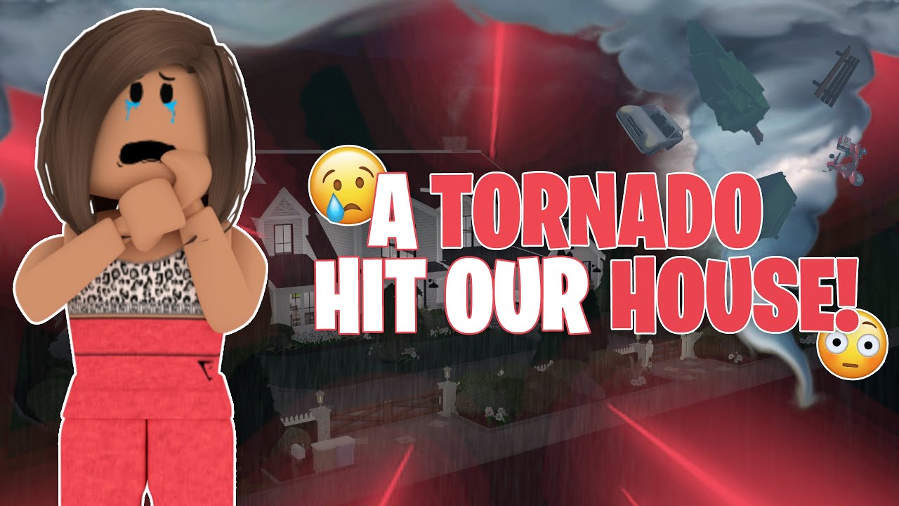 A TORNADO *HIT* Our HOUSE.. *AGAIN* | Roblox Bloxburg Family Roleplay | **WITH VOICE**
