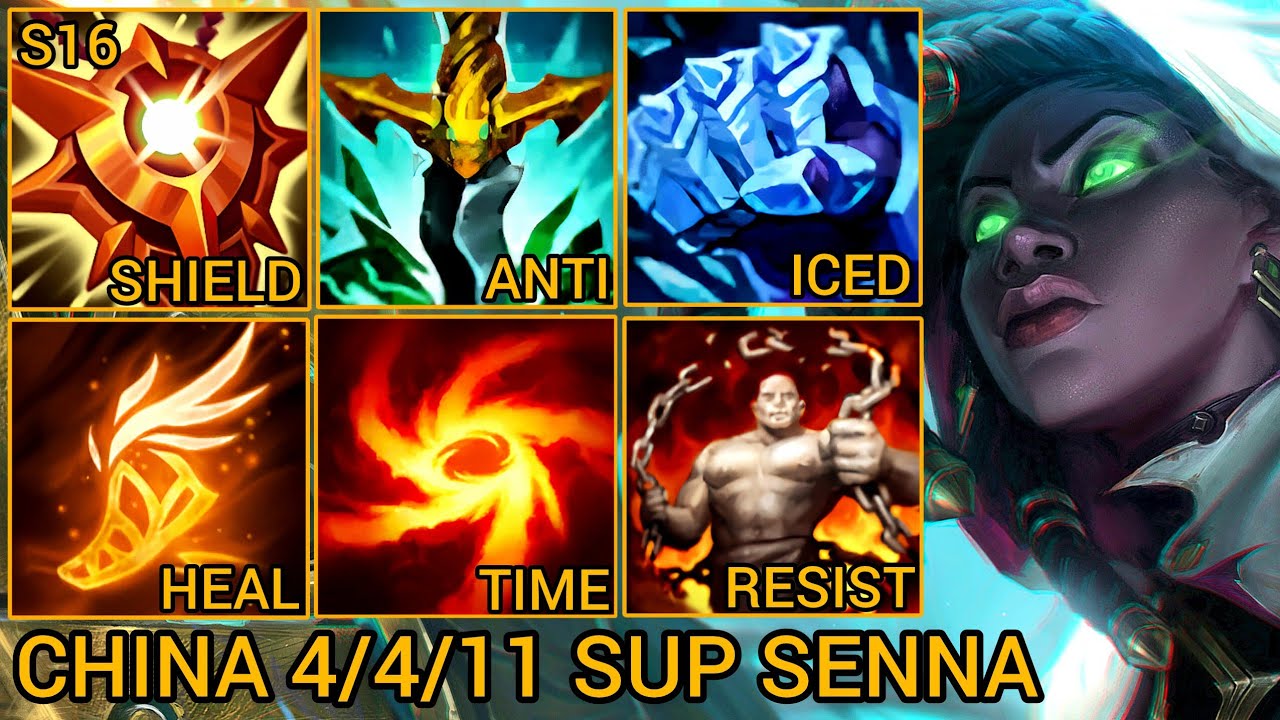 Challenger Senna 4/4/11 - China Server Wild Rift High Elo Tier Builds & Runes