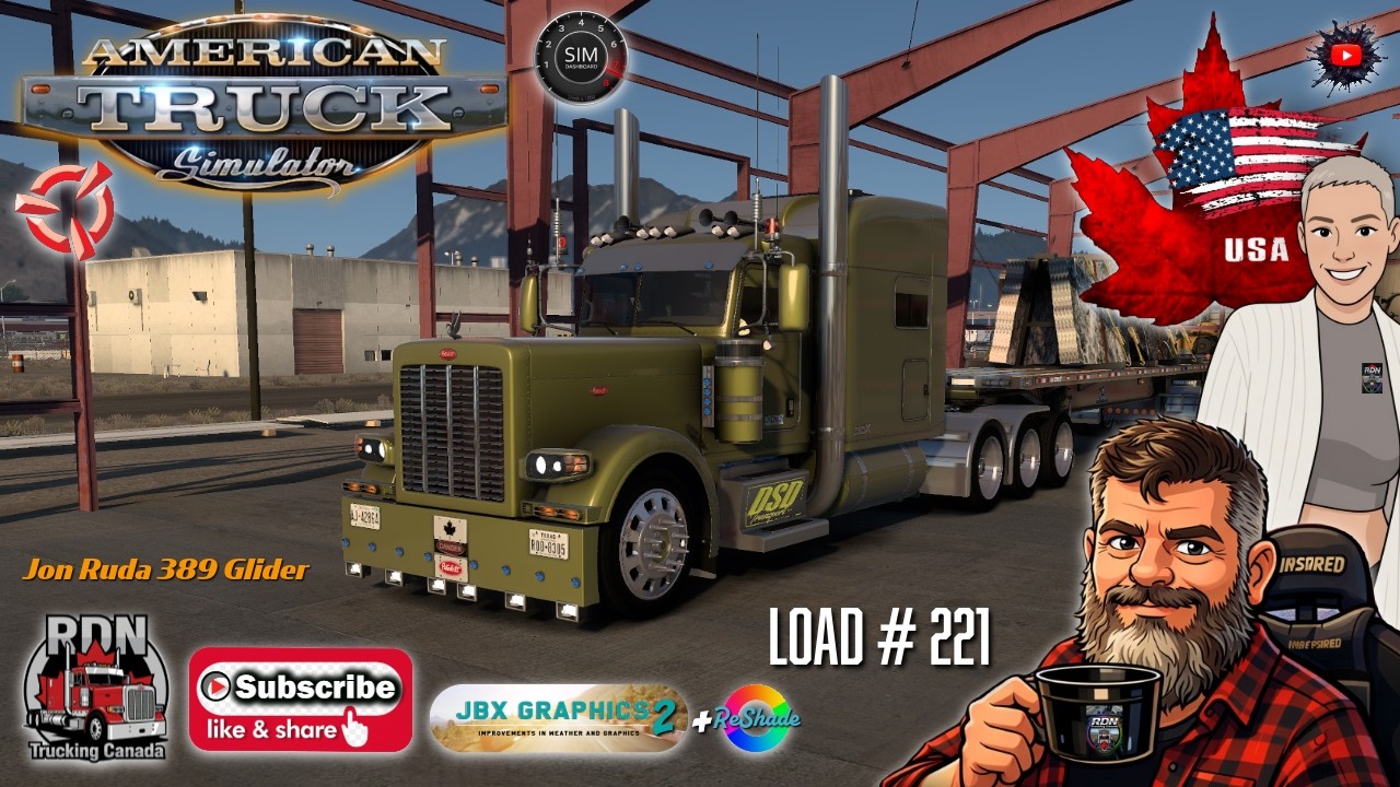 American Truck Simulator RDN Trucking Canada. Перевозка № 221 из Рено, Невада, в Виннемукку, Нева...