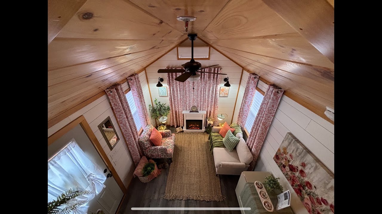 Our Model Tiny Homes are STUNNING 🤩 Available for Order, “The Charleston” 10x30” Amish Built ❤️🤍💙🙂
