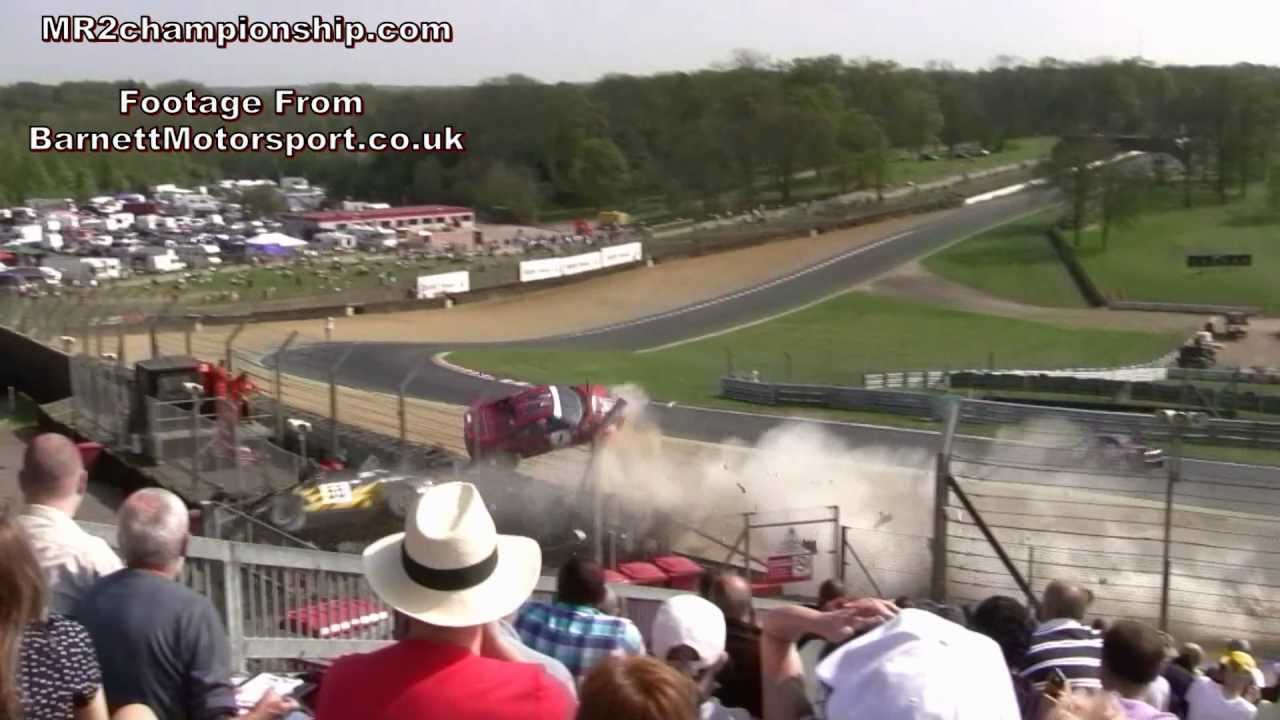 Huge Shunt at MR2 race Brands Hatch - Biggest Crash From Best View 17/04/2011 - HD