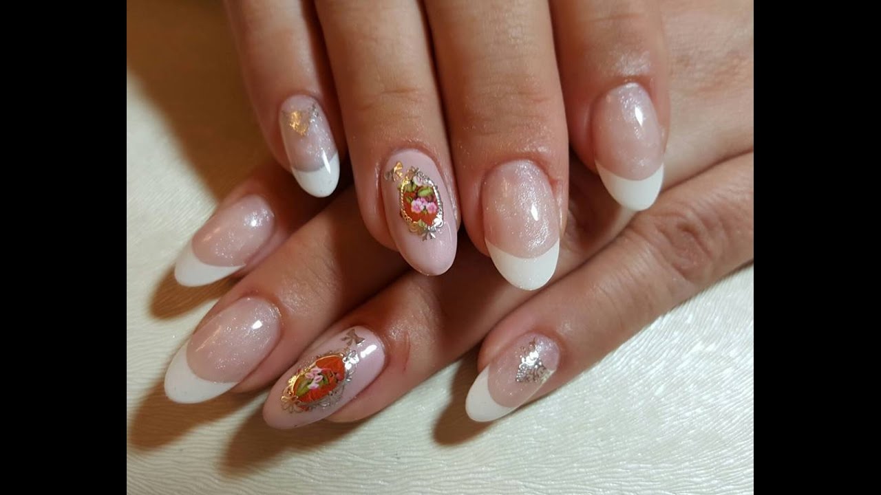 SCHNELLE GEL STUDIONÄGEL | Mandelfrenchtips und Foliendesign