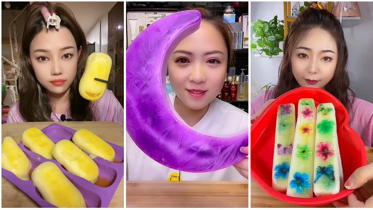 ASMR foam ice eating