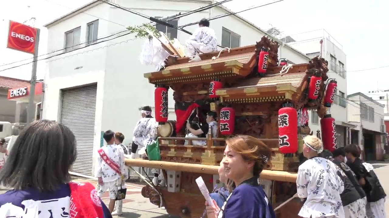 2025/8/1 東成区 深江地車 夏祭り本宮 午前曳行