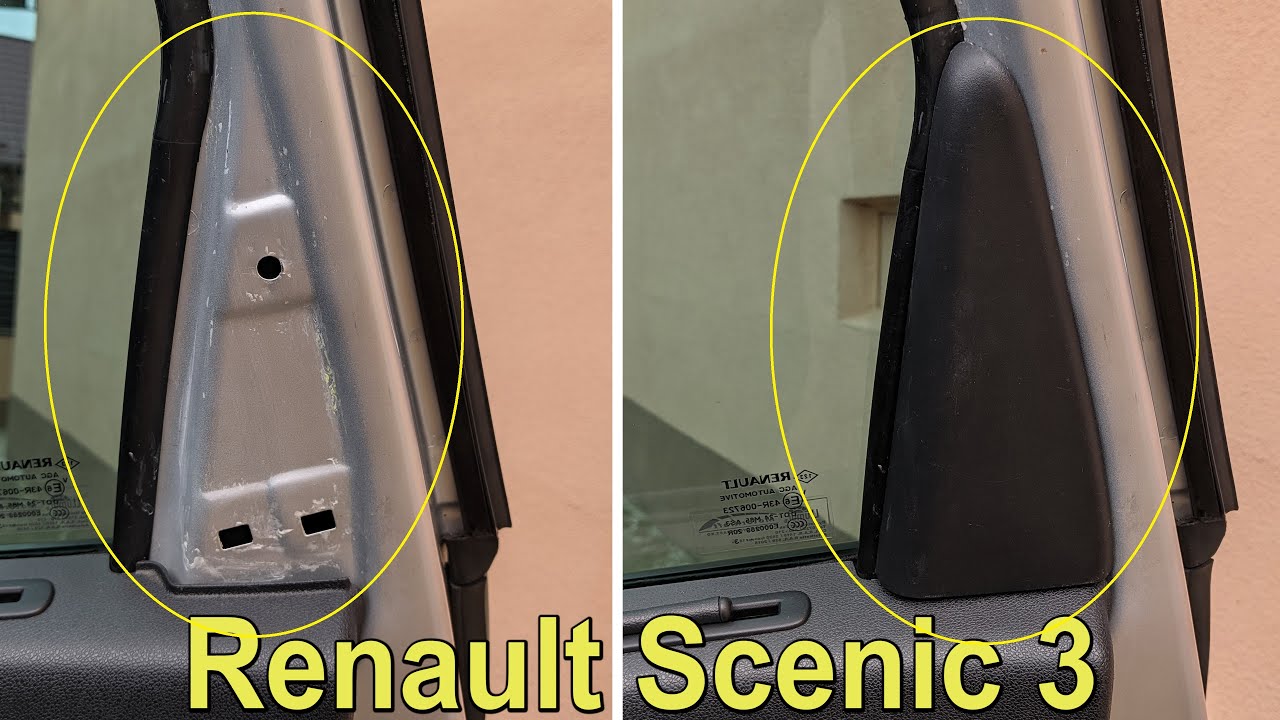 Sistem prindere ornament triunghi pe usile spate, Renault Scenic 3