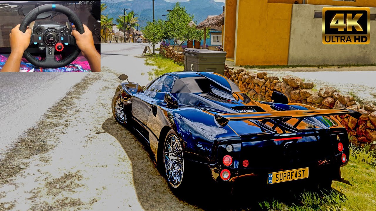 Pagani Zonda Cinque Roadster 901HP Highway Domination! 🔥 | FH5 G29 Gameplay | #forzahorizon5