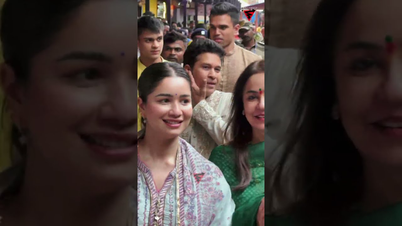 OMG! Sachin Tendulkar & Family Seek Blessings At Lalbaugcha Raja 🙏✨ | Celebrity Moment