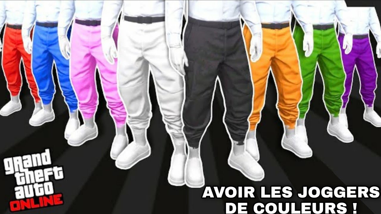 AVOIR LES JOGGERS DE COULEUR GLITCH GTA5 ONLINE 1.58
