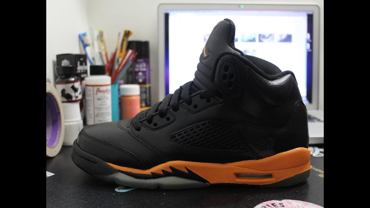 CUSTOM JORDAN DARK SUN 5's
