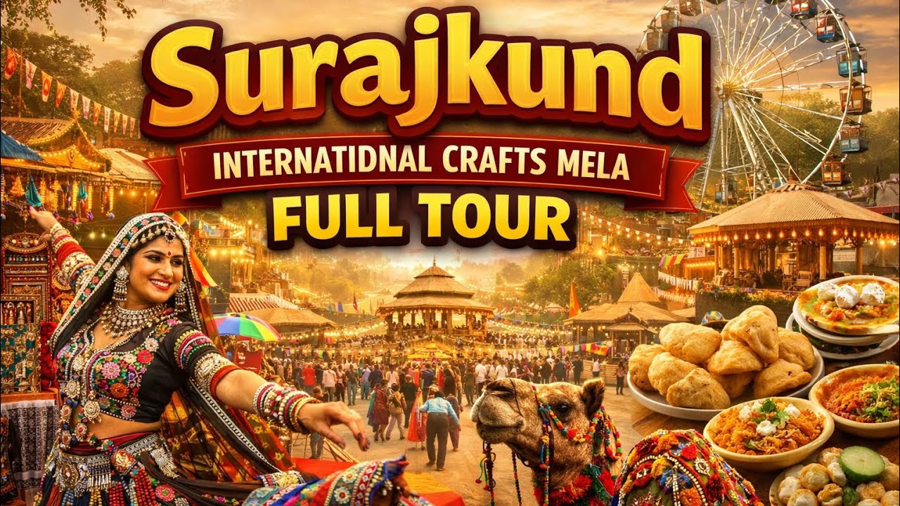 Surajkund International Crafts Mela 2026 | Full Tour | Faridabad Haryana | सूरजकुंड मेला फरीदाबाद