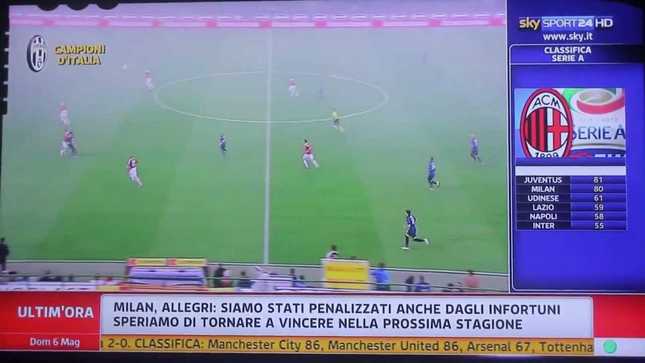 Tiro Sneijder da centrocampo (SKY HD)-INTER MILAN 4-2