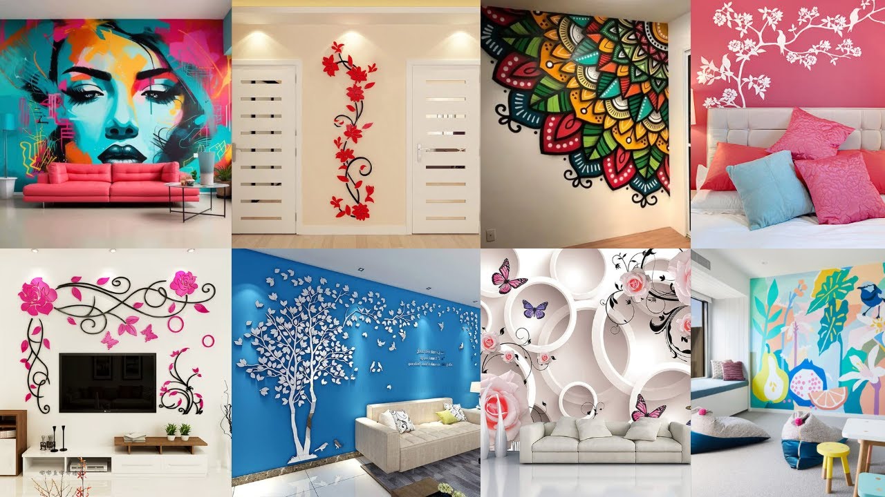 Wallpaper wall stickers and wall painting idea 2025/Modern wall sticker d&eacute;cor for home/Home Interior