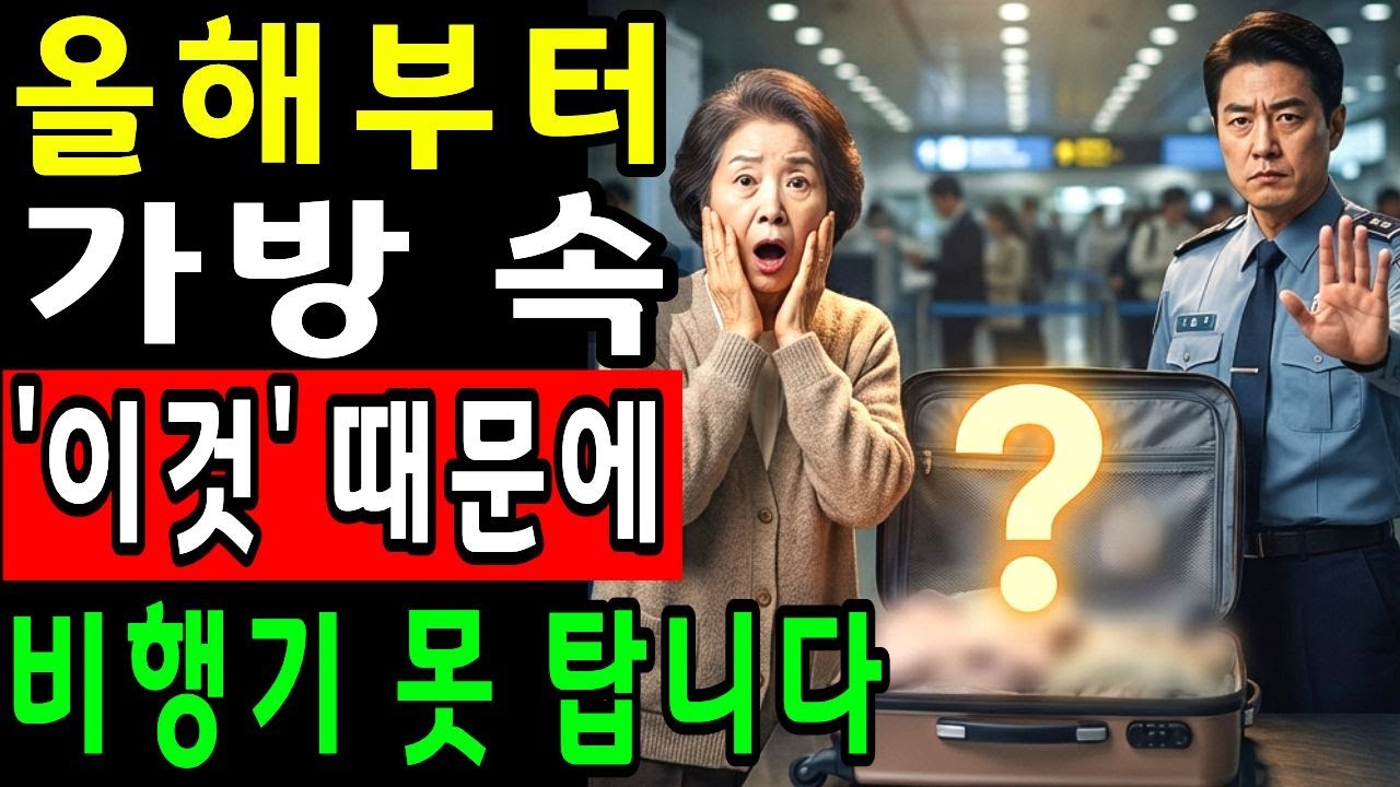 2026년 공항 규정 주의! 이 가방 기내 반입 시 100% 쫓겨나는 이유 (5060 어르신 경고)