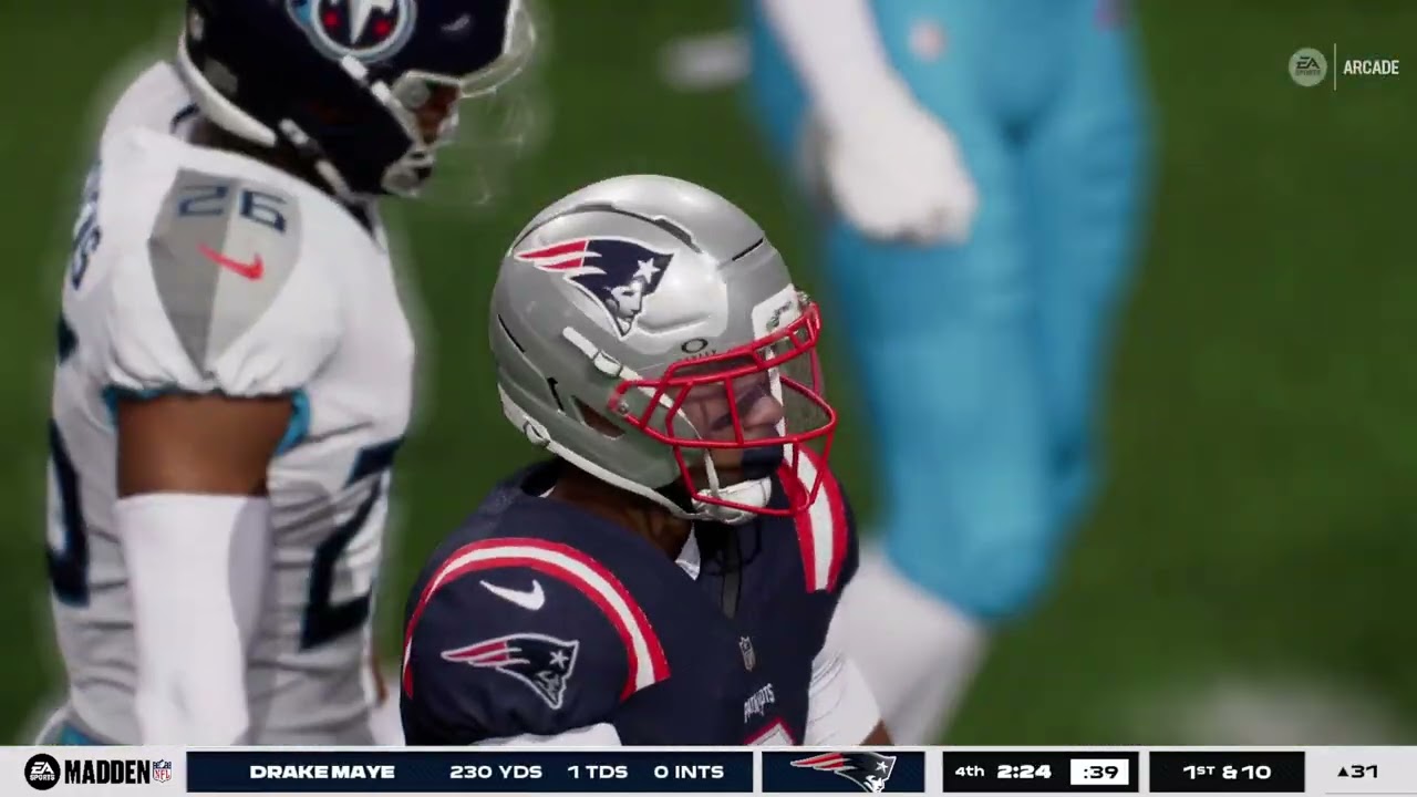Madden 26 Season 6 New England Patriots Theme Team NFL Combine 93 overall Brenen Thompson Gameplayp4