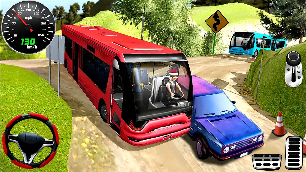 Offroad High-speed Bus Driver 3D - City Village Public Transport Coach Simulator: Android Gameplay