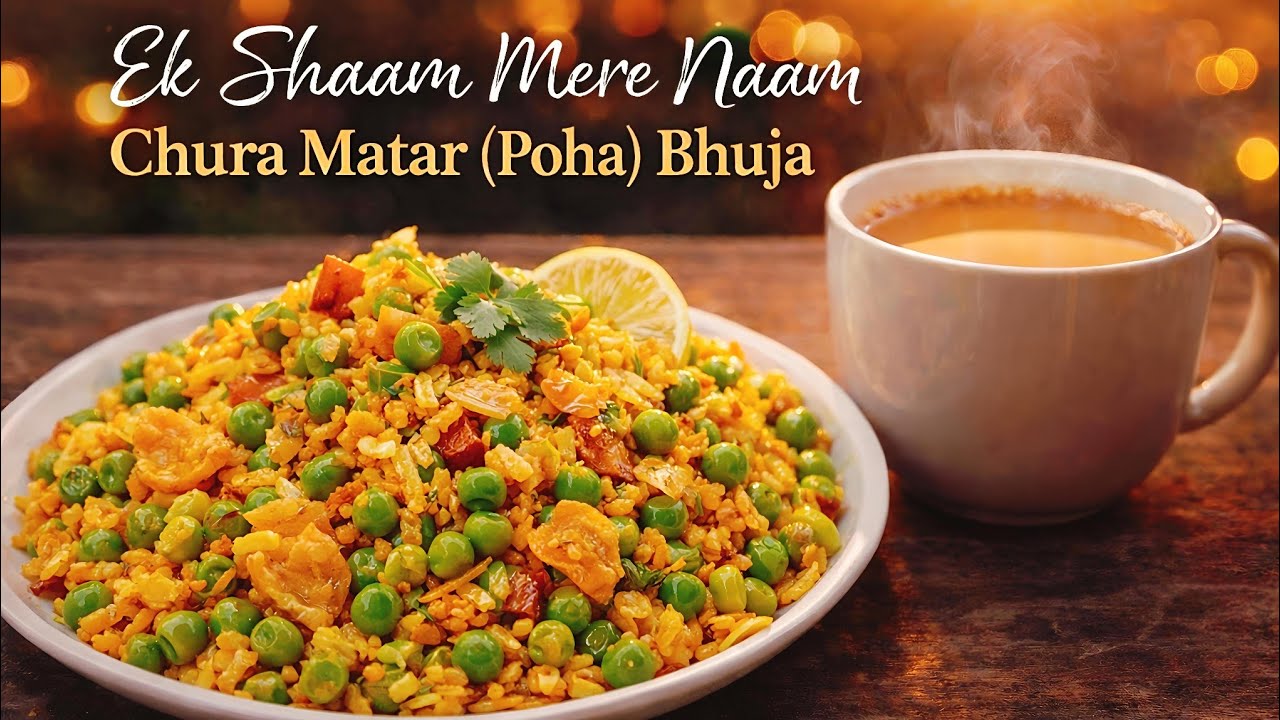 Shaam Ka Sukoon – Chura / Poha Matar Bhuja 🤍#viral #poha #snacks #eveningsnack #cooking #easyrecipe 