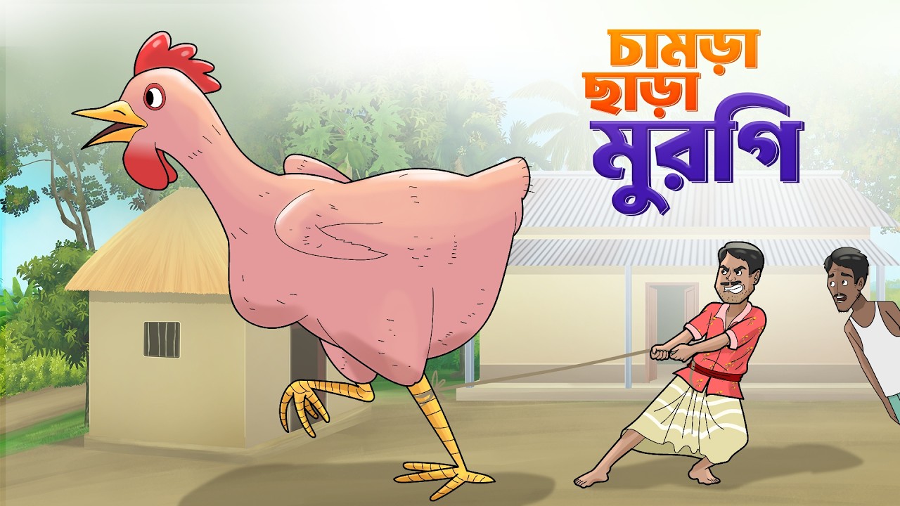 চামড়া ছোলা মুরগি | Bengali Moral Story | Bangla Village Cartoon Series Golpo  | 21 Cartoon Bangla