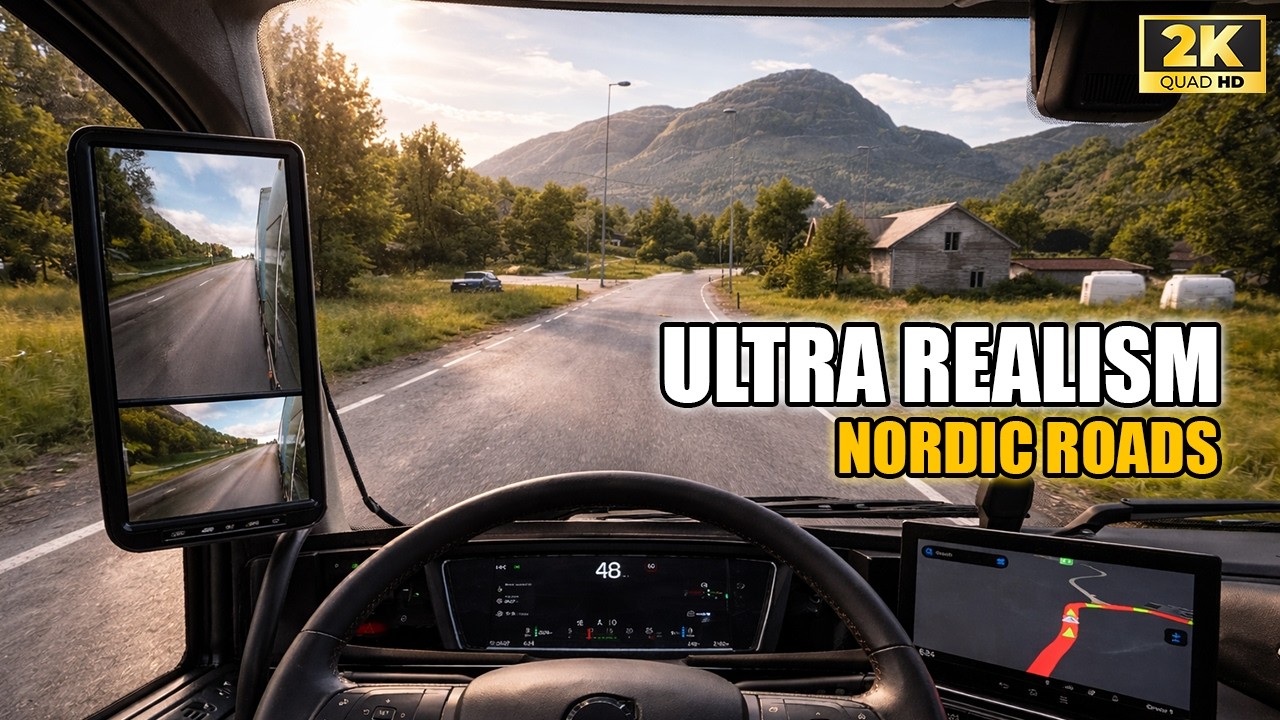 ETS2 1.58 | Realistic Driving | Volvo FH16 | Nordic Horizon DLC | Realistic Graphics Mods | 2K