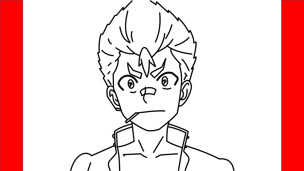 How To Draw Rantaro Kiyama From Beyblade Burst - Step By Step Drawing