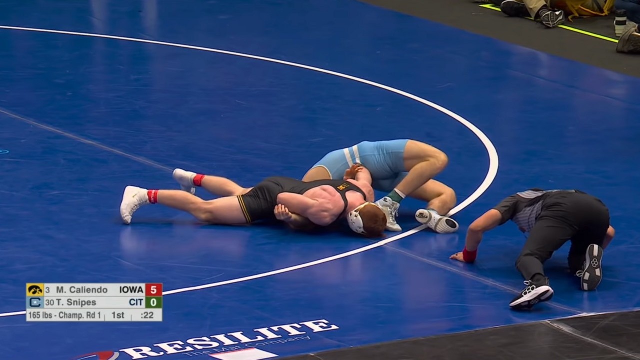 165lbs Mikey Caliendo (Iowa) vs Thomas Snipes (Citadel)