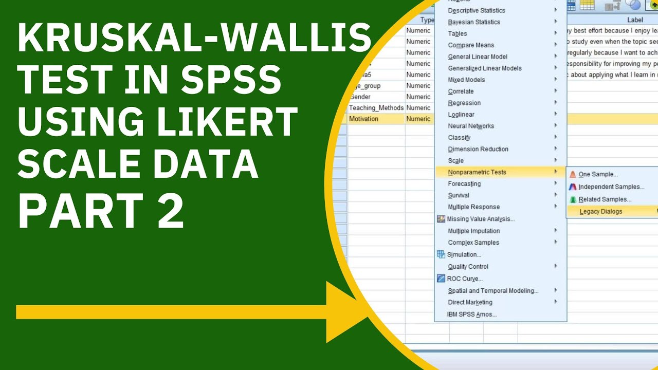 Тест Краскела-Уоллиса в SPSS с использованием данных шкалы Лайкерта, часть 2