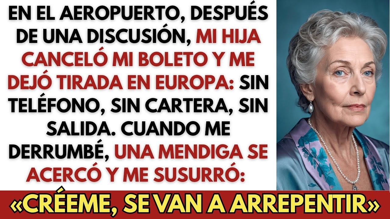 ¡En El Aeropuerto, Mi Hija Me Abandonó! Una Mendiga Me Susurró： «Créeme, Se Van A Arrepen