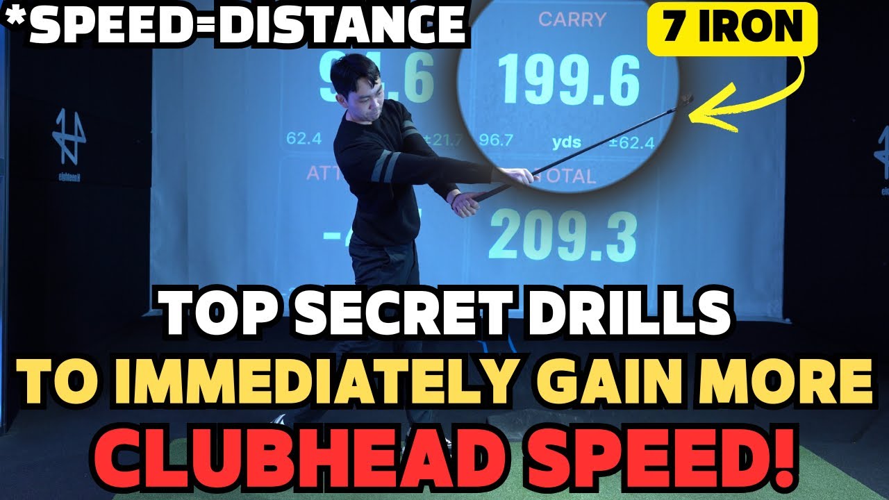 Top 3 drills to increase clubhead speed immediately! Gain effortless distance immediately!