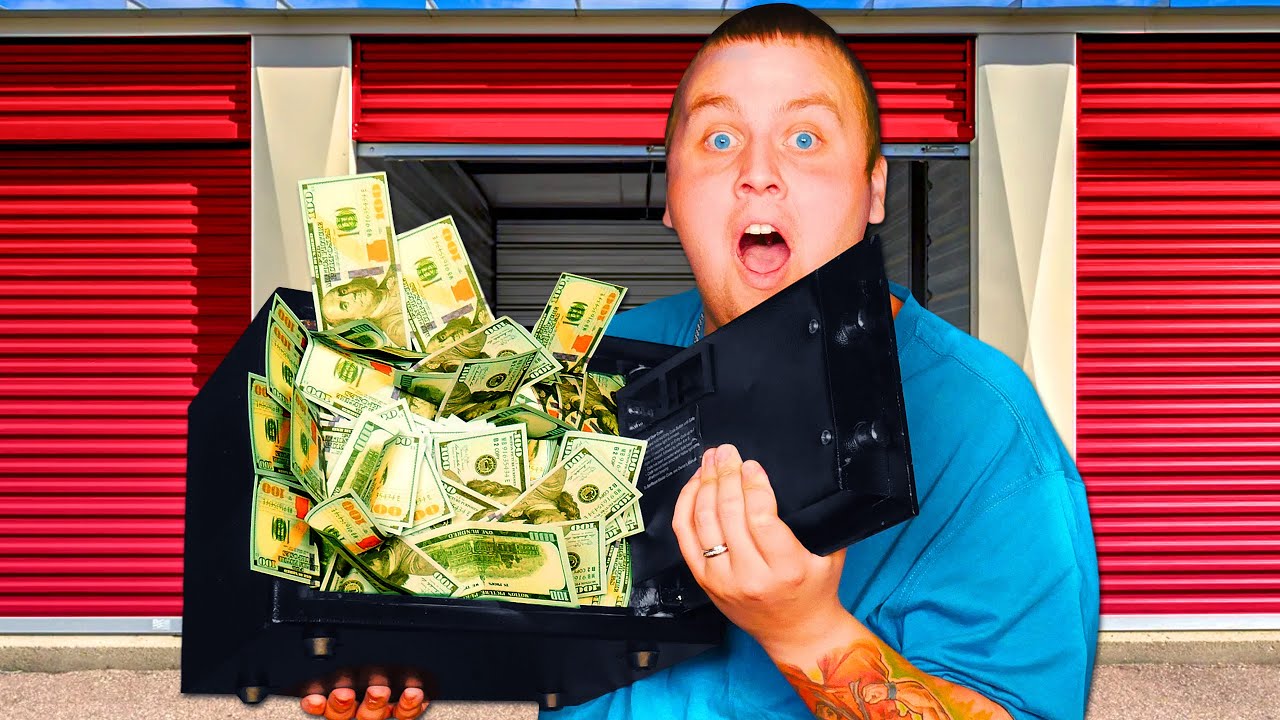 Found LOCKED SAFE With MONEY INSIDE In Storage Unit!