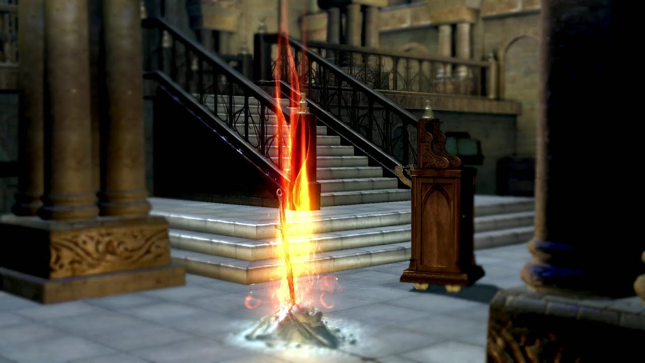 Dark Souls - Bonfires - The Duke's Archives Entrance - Ambient background Noise