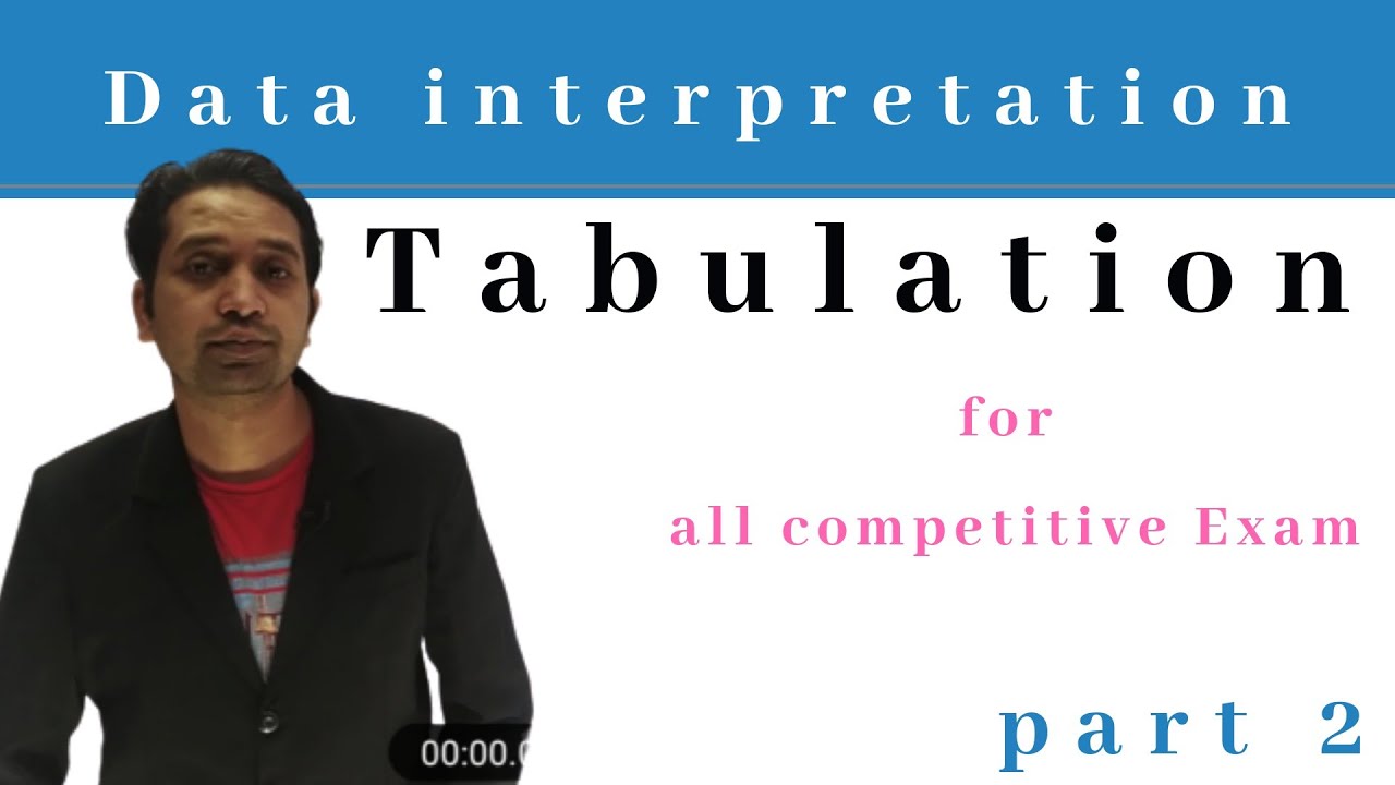 TABULATION  ( DATA INTERPRETATION ) PART 2 !! For all Exam  !!