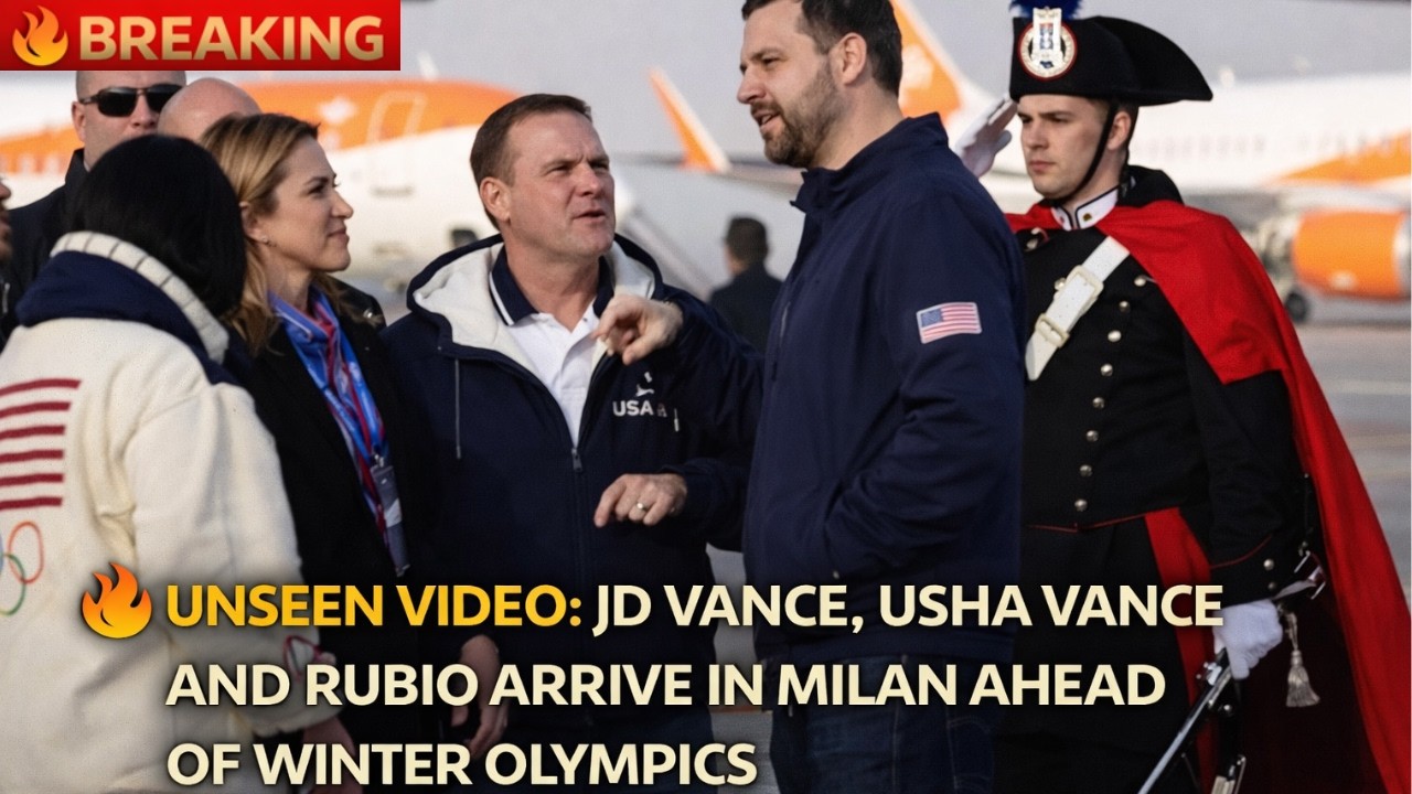 UNSEEN VIDEO: JD Vance, Usha Vance and Marco Rubio Arrive in Milan Ahead of Winter Olympics