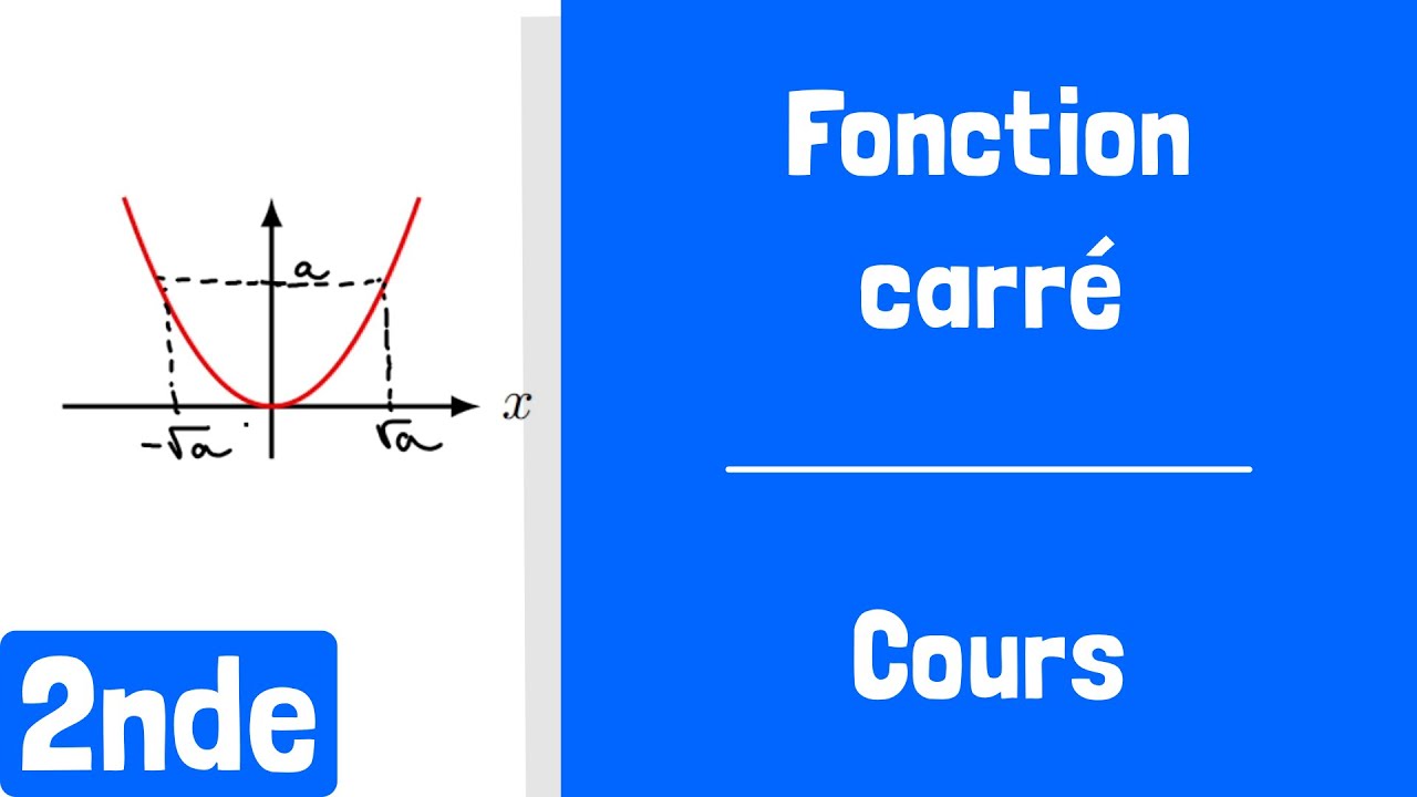 Cours : Fonction carré (fonction de référence)