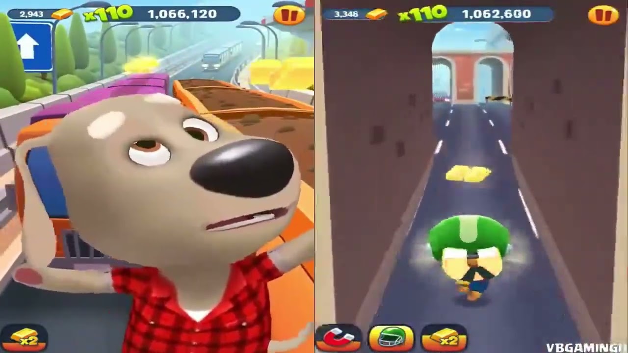 Talking Tom Gold Run Talking Ben vs Talking Ginger 1 Million Highscore