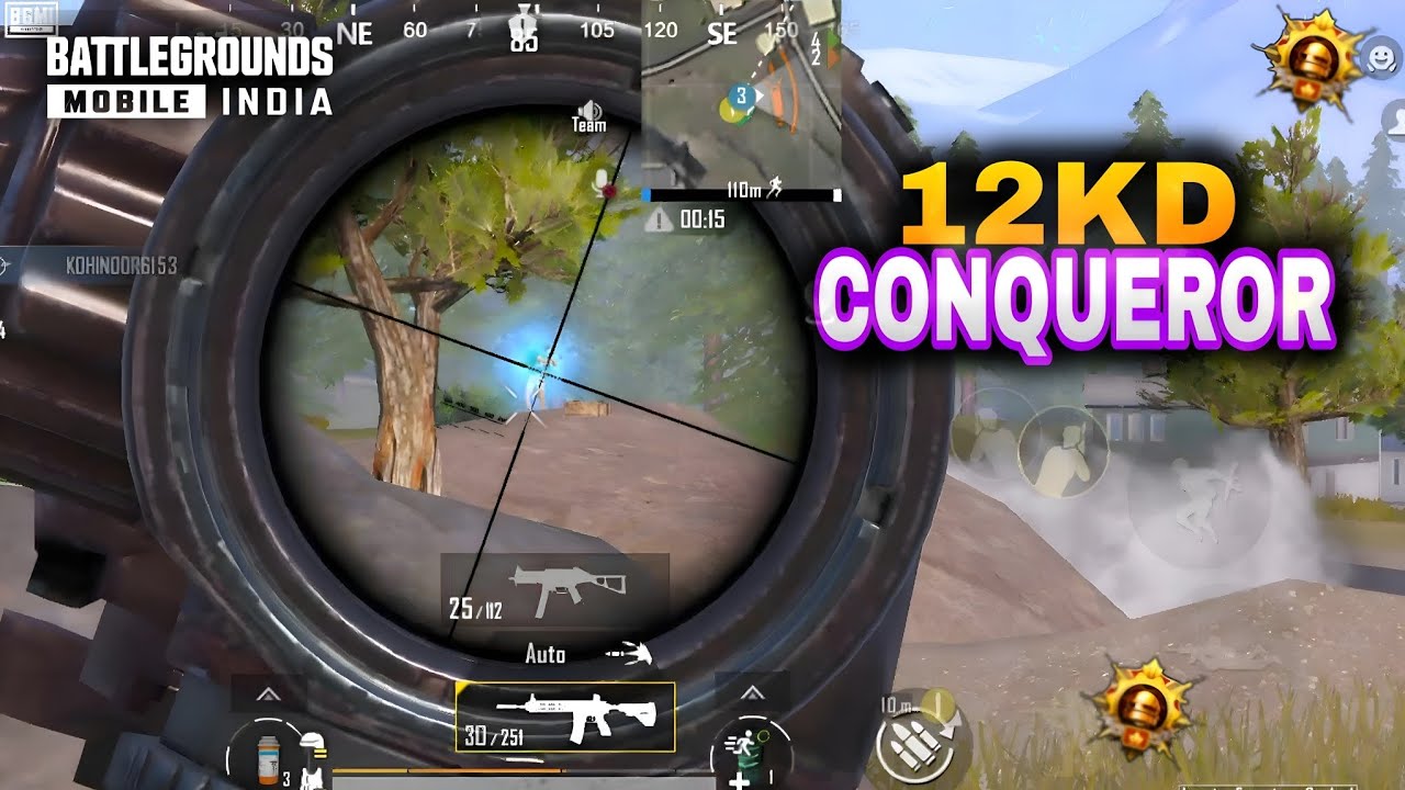 12 KD Conqueror Player 🔥 Clutches Fastest| iQOO NEO 9 Pro  in BGMI ?