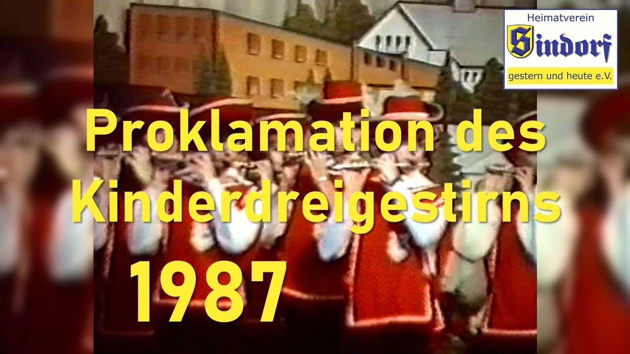Kinderdreigestirn 1987 | Proklamation in Sindorf