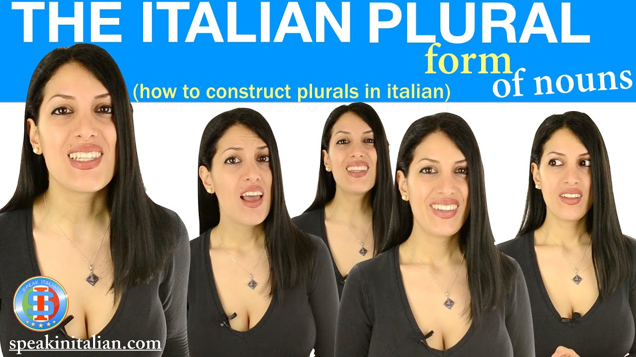 The 3 key rules to construct the plural form of Italian nouns