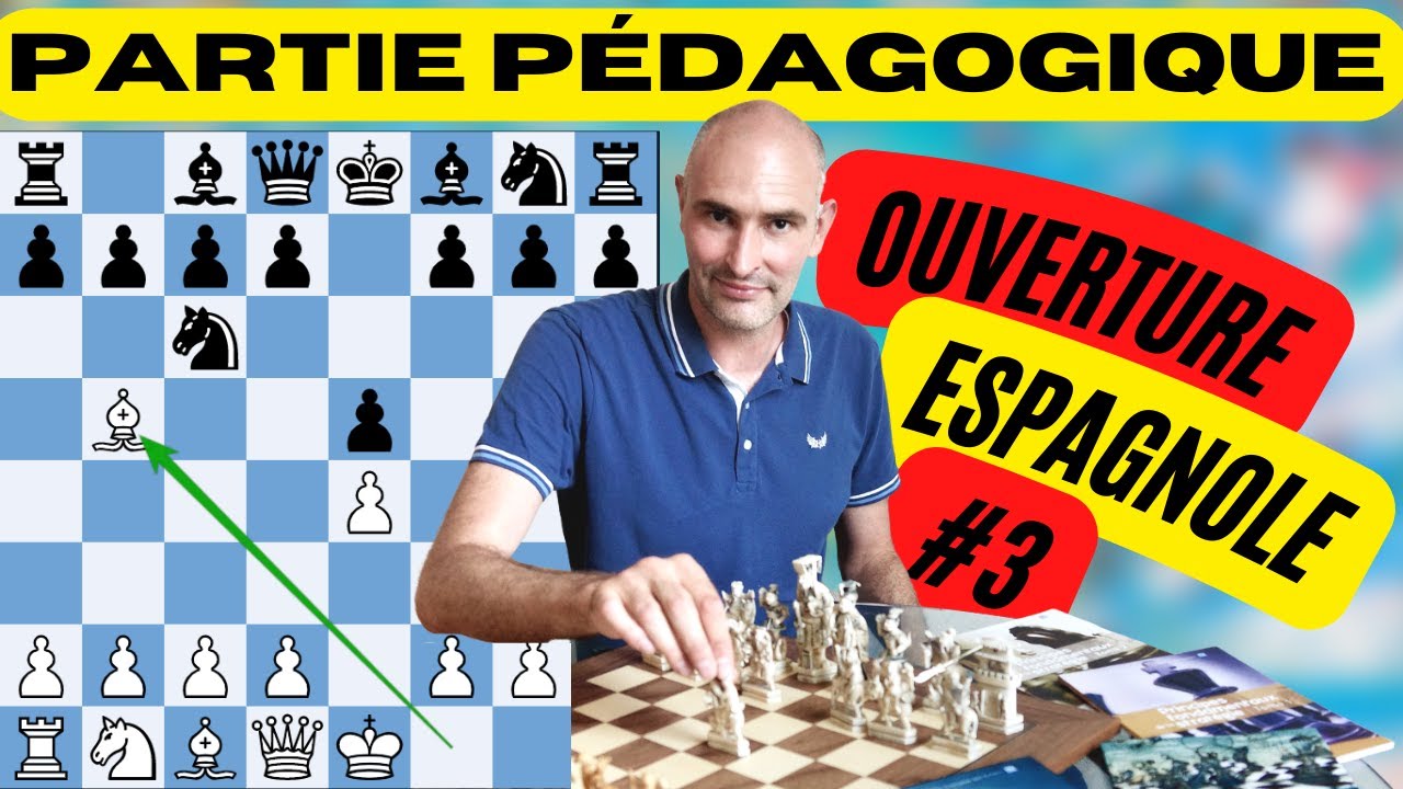 Ouverture espagnole (3) : Partie d'échecs pédagogique